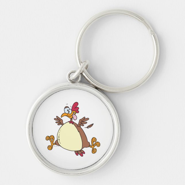 Llavero personalizado de gallina loca (Frente)
