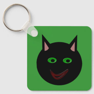 Llavero Personalizado de gato negro de Halloween