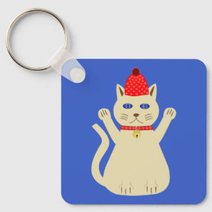 Llavero Personalizado de gatos de Navidades curados de dob