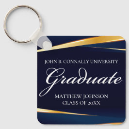 Llavero Personalizado de Graduación Formal Geométrica de O