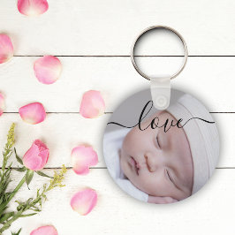 Llavero Personalizado de guión de broche de amor de doble 