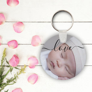 Llavero Personalizado de guión de broche de amor de doble