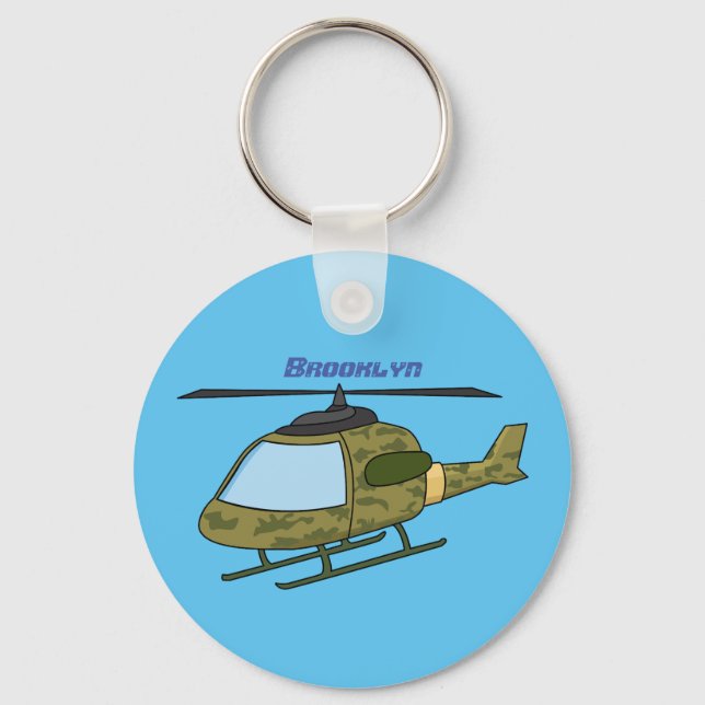 Llavero Personalizado de helicópteros de camoflage del ejé (Anverso)