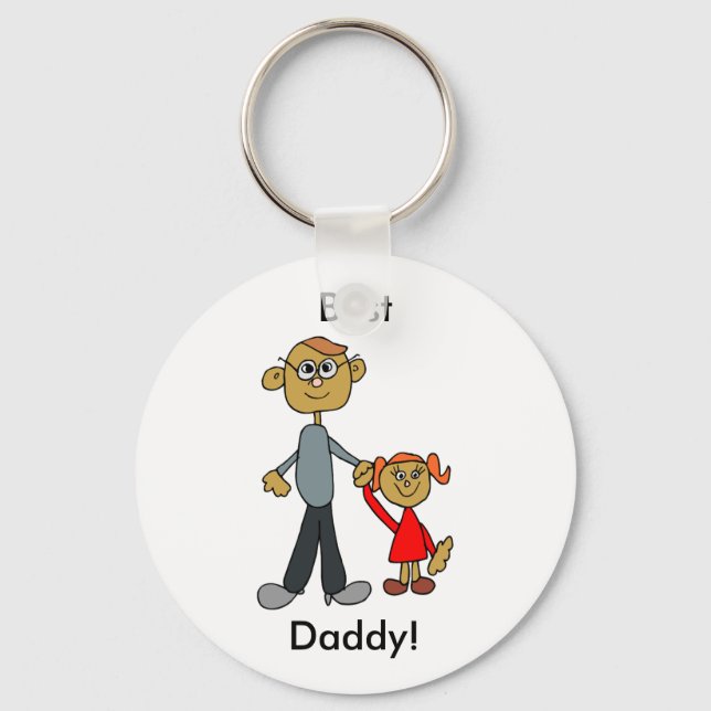 Llavero Personalizado de Hija del Padre del Día del Padre  (Anverso)