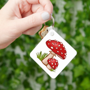 Llavero Personalizado de hongos rojos