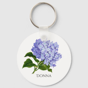 Llavero Personalizado de Hortensia Floral de Veran