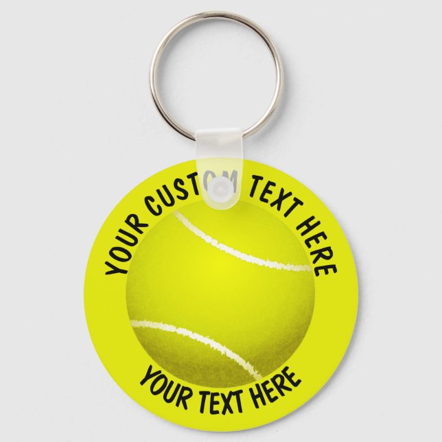 Llavero Personalizado de iconos de la bola de tenis (Anverso)