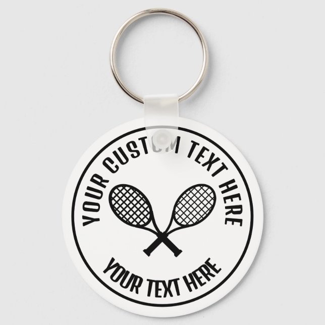 Llavero Personalizado de iconos de raquetas de tenis (Anverso)