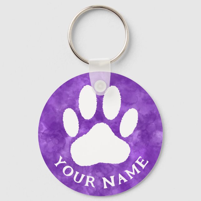 Llavero Personalizado de impresión de hojas blancas texto  (Anverso)