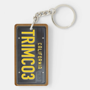 Llavero PERSONALIZADO de Keychain de la placa de licencia 