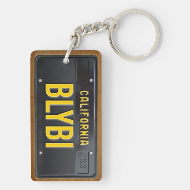 Llavero Personalizado de Keychain de la placa de licencia  (Atrás)