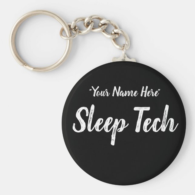 Llavero Personalizado de la cadena de claves Sleep Tech (Frente)