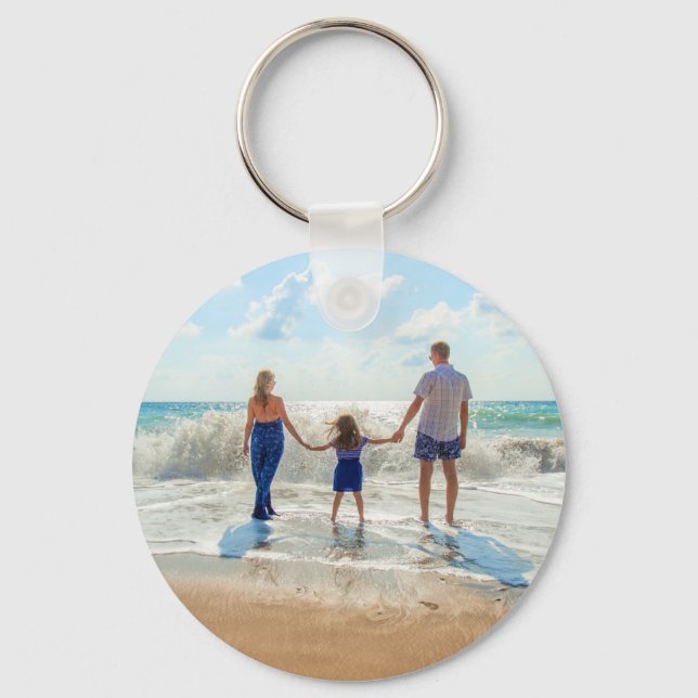 Llavero Personalizado de la cadena fotográfica familiar pe (Anverso)