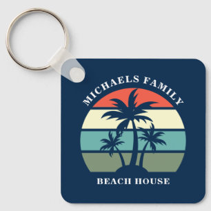 Llavero Personalizado de la Casa Tropical Island Home Palm