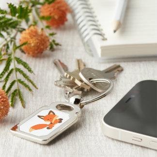 Llavero Personalizado de la Flota Cuta Fox Keychain Metali