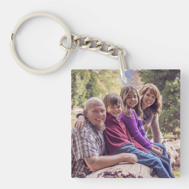 Llavero personalizado de la foto de familia (Frente)