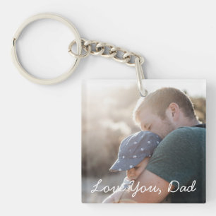 Llavero personalizado de la foto del día de padres