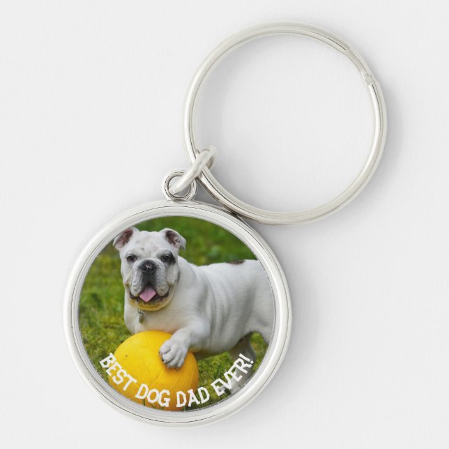 Llavero Personalizado de la foto del padre del perro, rega (Frente)