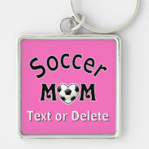 Llavero personalizado de la mamá del fútbol sus