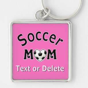 Llavero personalizado de la mamá del fútbol sus