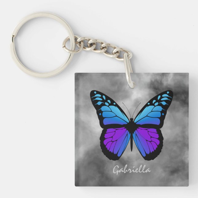 Llavero personalizado de la mariposa (Frente)