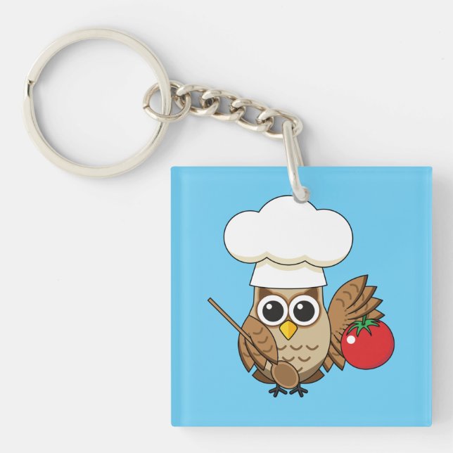 Llavero Personalizado de Lechuza Cocina (Frente)