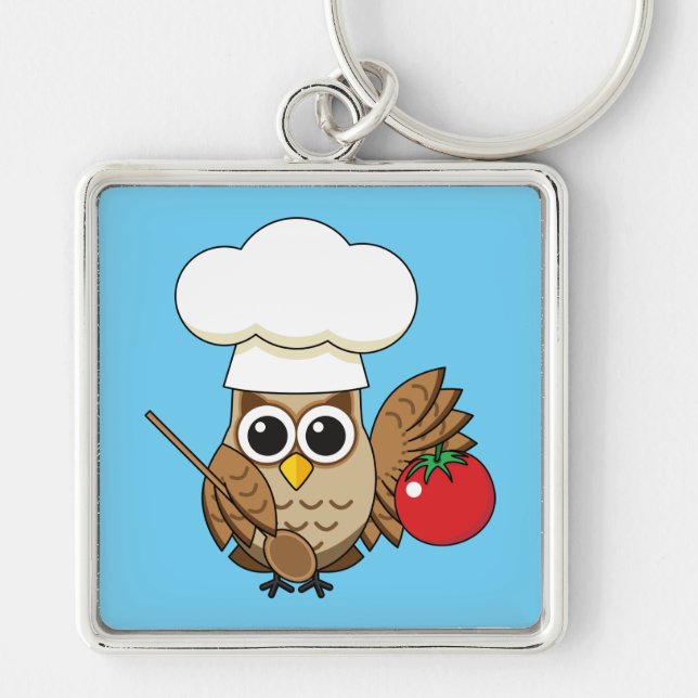 Llavero Personalizado de Lechuza Cocina (Frente)