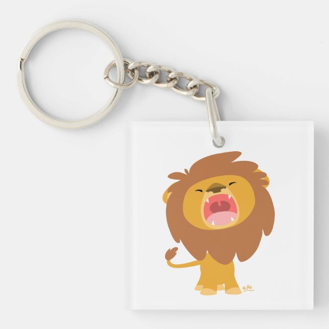 Llavero Personalizado de leones agudo y potente cadena de  (Frente)