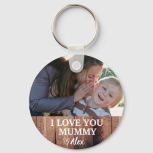 Llavero personalizado de Mamá, Te quiero Mamá Foto