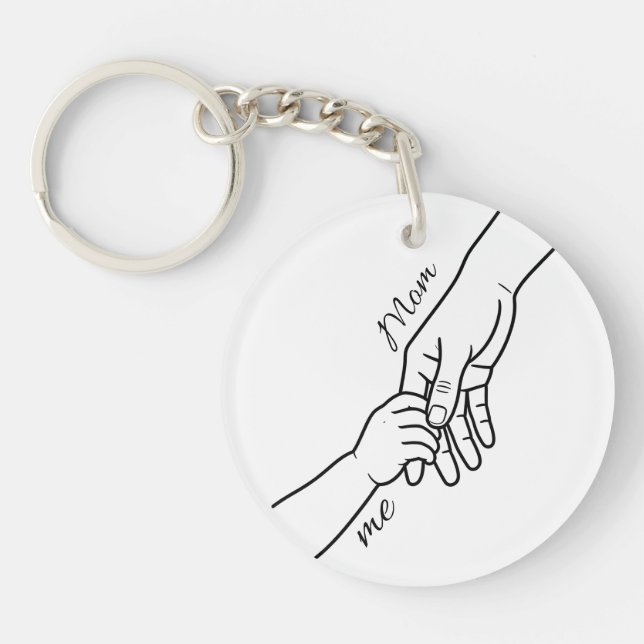 Llavero personalizado de manos entrelazadas (Frente)