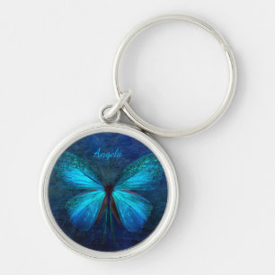 Llavero Personalizado de mariposa azul místico