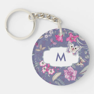 Llavero Personalizado de mariposa Monograma Cadenas de reg