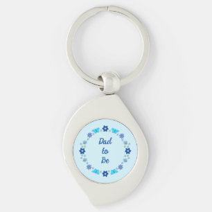 Llavero Personalizado de mariposas y flores Blue Baby Boy