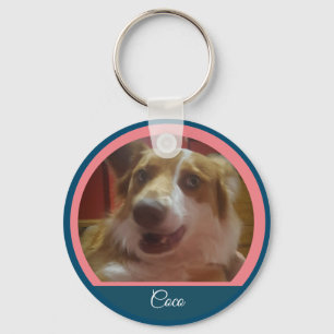 Llavero Personalizado de mascota, clave de foto y nombre