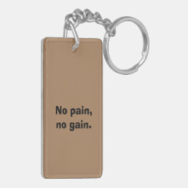 Llavero Personalizado de Motivación GYM texto y marrón cla