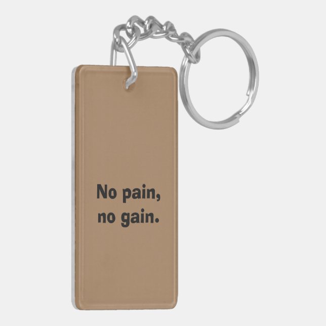 Llavero Personalizado de Motivación GYM texto y marrón cla (Atrás Izquierda)