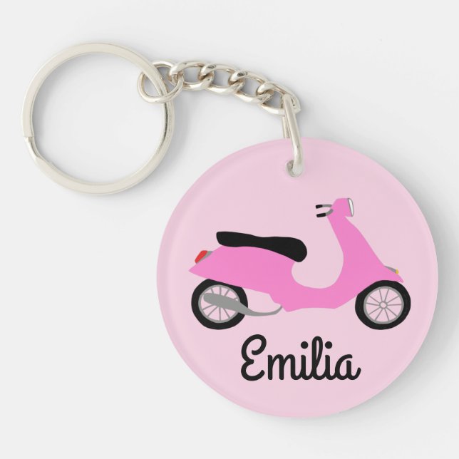 Llavero Personalizado de motocicleta Scooter Moped (Frente)