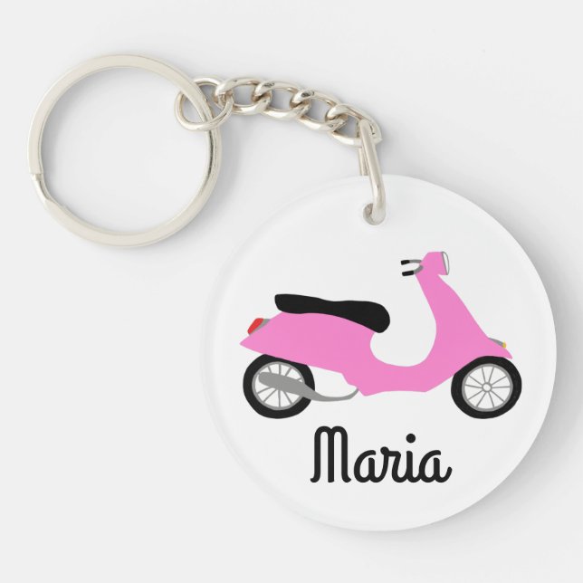 Llavero Personalizado de motocicleta Scooter Moped (Frente)