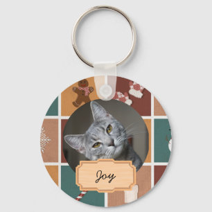 Llavero personalizado de navidad vintage. Foto