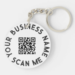 Llavero Personalizado de negocio Código QR Promocional