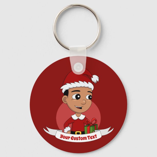 Llavero Personalizado de niños Navidades educados Keychain (Anverso)