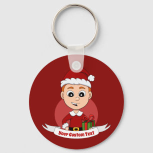 Llavero Personalizado de niños Navidades educados Keychain