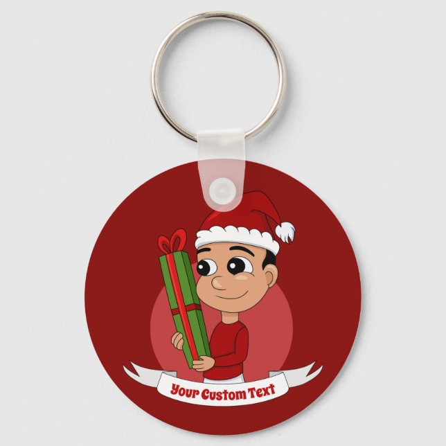 Llavero Personalizado de niños Navidades educados Keychain (Anverso)