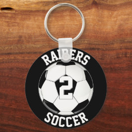 Llavero Personalizado de nombres de equipo de fútbol y núm