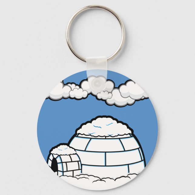 Llavero Personalizado DE NUBE BLANCA DE NIEVE DE IGLOO DE  (Anverso)