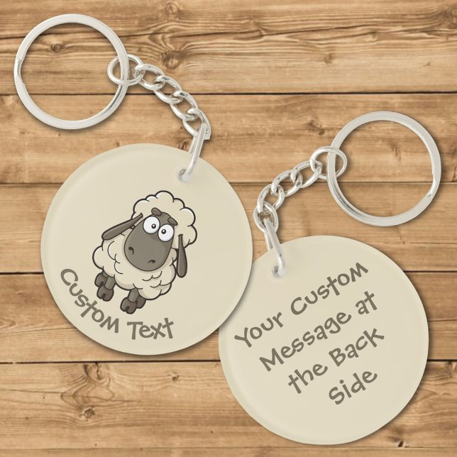 Llavero Personalizado de oveja Beige Keychain (Subido por el creador)