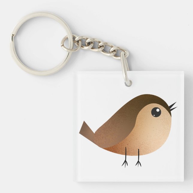 Llavero Personalizado de pájaro de Sparrow (Frente)