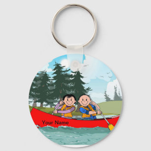 Llavero Personalizado de pareja de canoas personalizado
