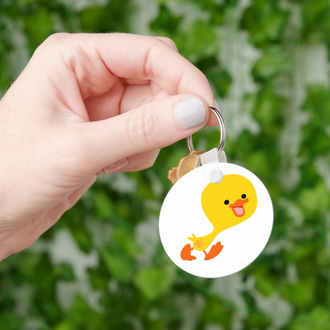 Llavero Personalizado de paseo suave duckling Keychain (Mano)
