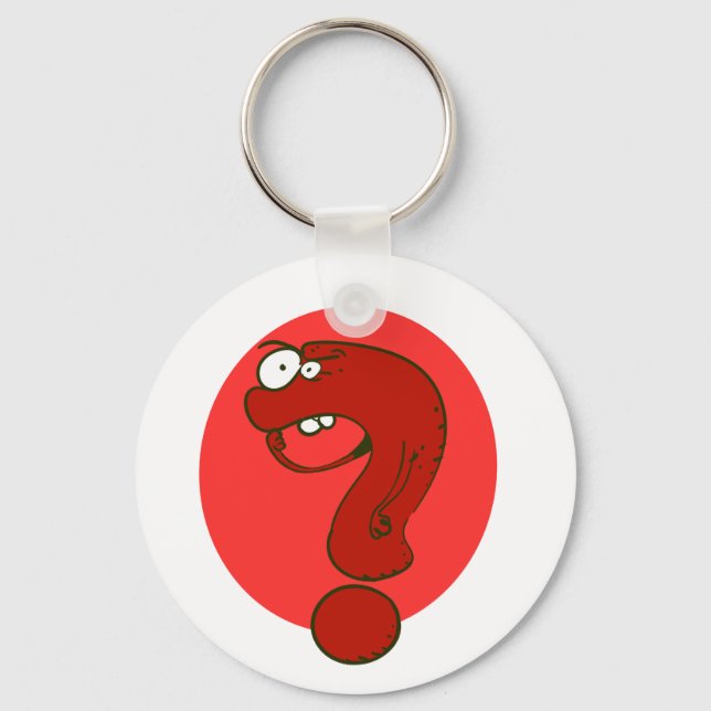 Llavero personalizado de pensamiento de signo de interroga (Anverso)